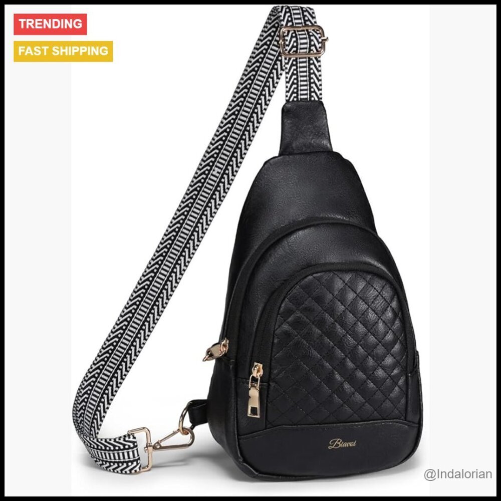 Anti-Theft Crossbody Bag Vegan Leather RFID Blocking Sling Handbag Secure Travel